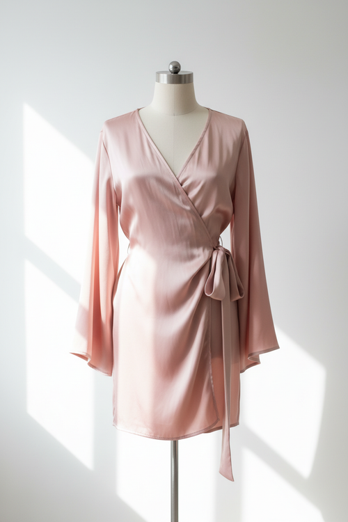 Glow Chic Satin Wrap Top